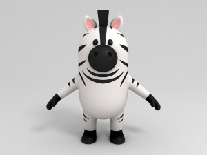 zebra character Modello 3D