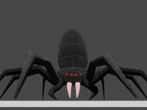 Black spider Modello 3D