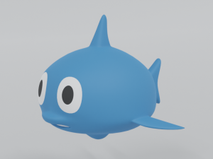 cartoon shark toy 3d Modello 3D