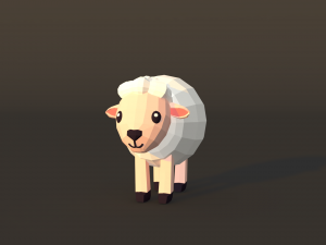 Character B093 Sheep Cute Modello 3D