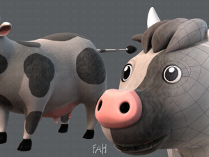 cow v01 Modello 3D