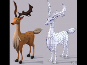 deer v02 Modello 3D