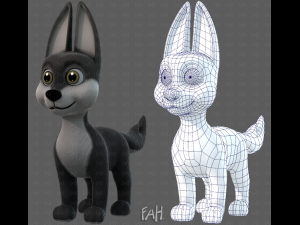 Dog base cartoonV11 Modello 3D