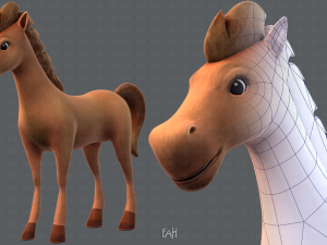 horse v01 Modello 3D