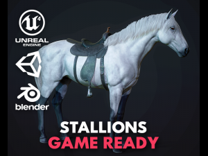 Horses - stallions Modello 3D