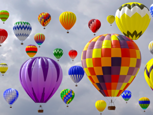 hot air balloon model Modello 3D