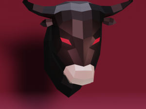 Low-poly bull Modello 3D