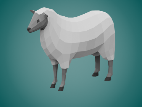 Lowpoly stylized SHEEP Modello 3D