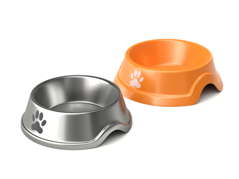 Metal and Plastic Dog Bowl Modello 3D