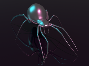 metallic spider Modello 3D