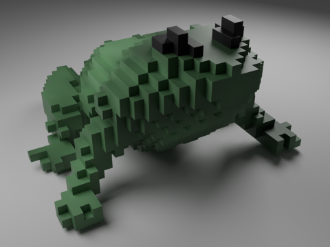 Pixel frog Modello 3D