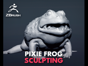 pixie frog - sculpt Modello 3D