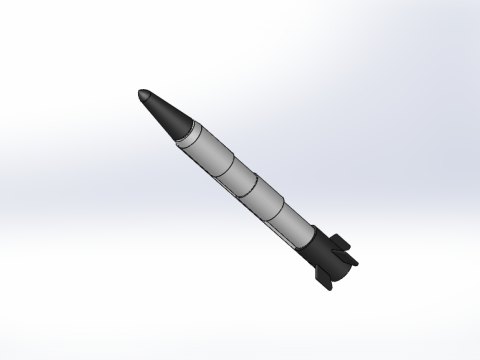 S2 ROCKET MISSILE PROTOTYPE CONCEPT Modello 3D