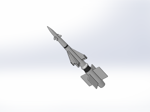 SA-3 ROCKET MISSILE PROTOTYPE CONCEPT Modello 3D