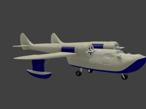 seaplane seaduck Modello 3D