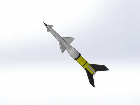 TYPE 422 ROCKET MISSILE PROTOTYPE CONCEPT Modello 3D