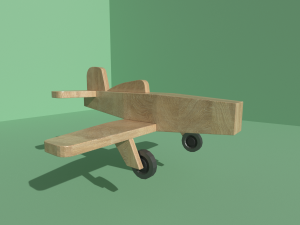 wooden toy airplane for children Modello 3D