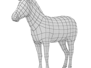 Zebra Animal Base Mesh Modello 3D